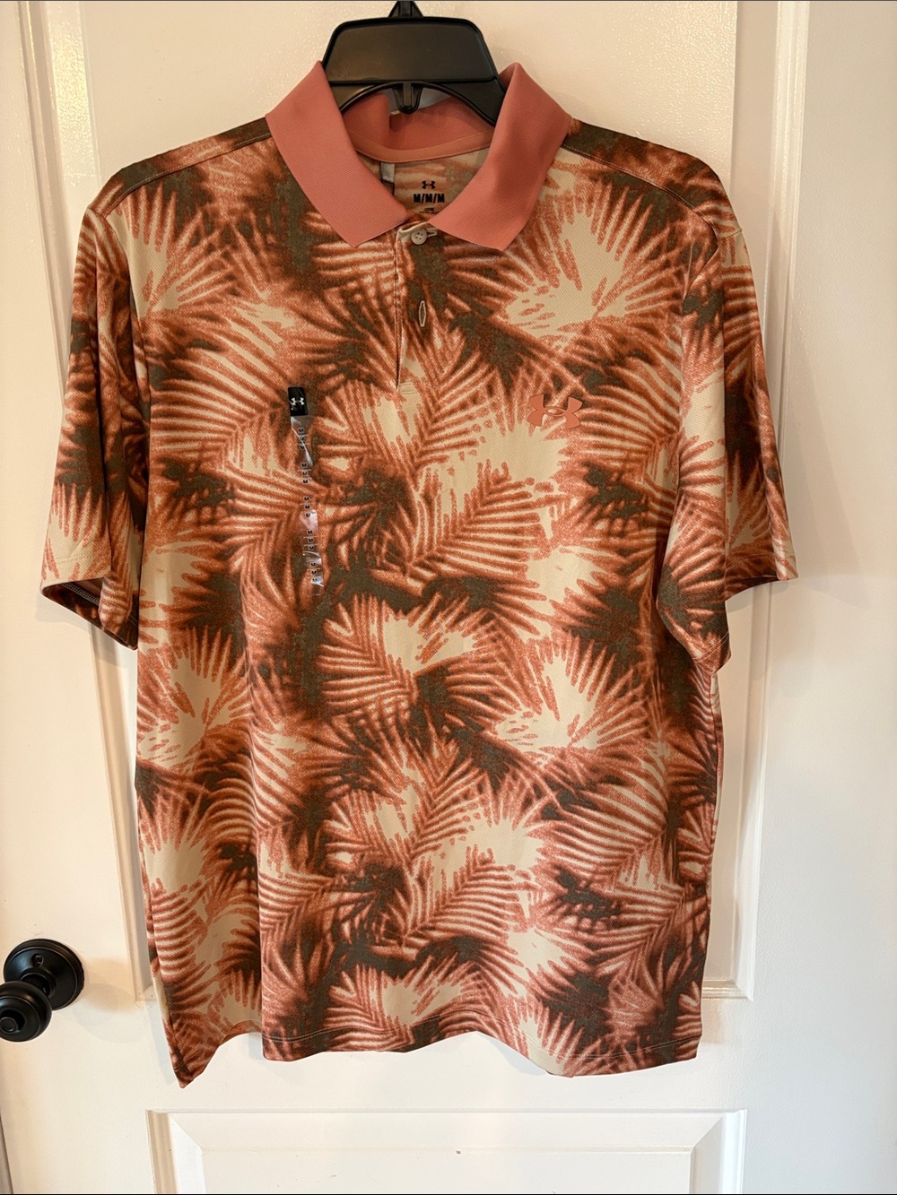 Under Armour Men’s Matchplay Palm Print Polo - NWT, size Med